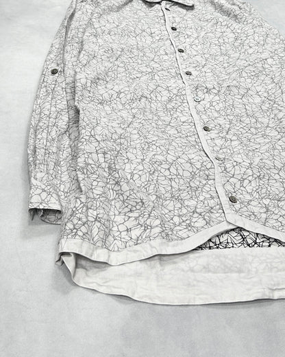 Diet Butcher Slim Skin Crackle Longline Shirt Size 1