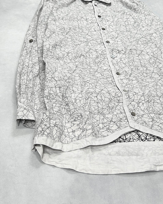 Diet Butcher Slim Skin Crackle Longline Shirt Size 1