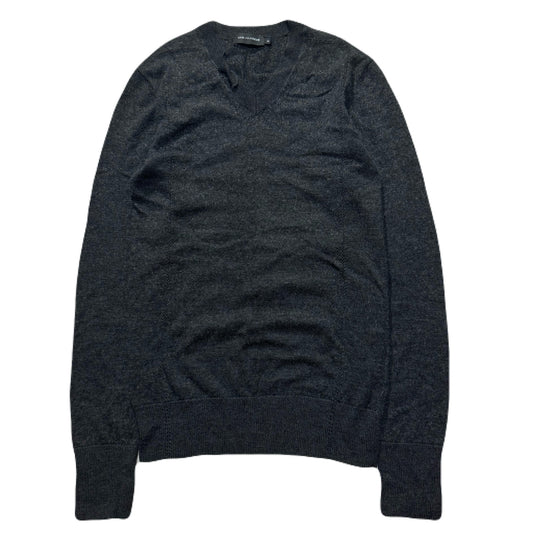Kris Van Assche Gray V-neck Knit Size XS