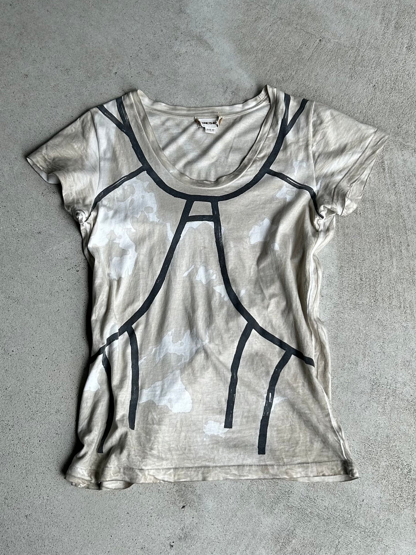 Diesel Pattern Print T-Shirt Multi Size XS