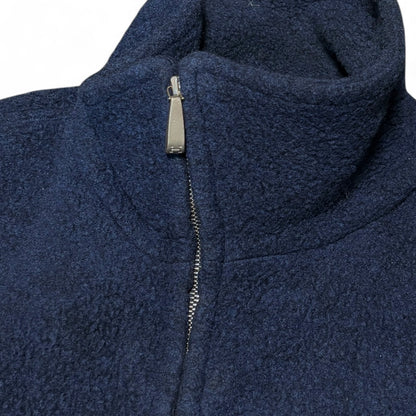 Vintage 90's HERMES Blue Zip Fleece Jacket Size 48