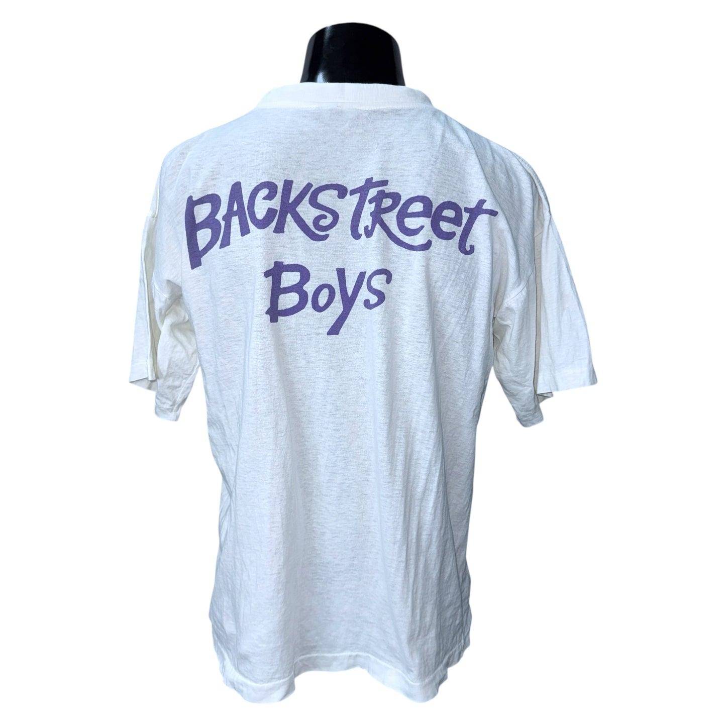 BACKSTREET BOYS 90s Photo Print Single Stitch Tee Size XL