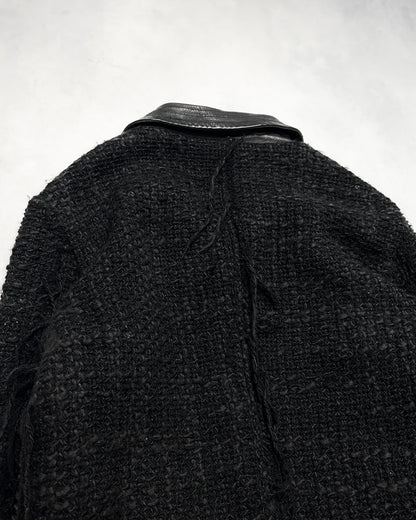 Isamu Katayama Backlash Black Tweed Fringe Jacket Size 1