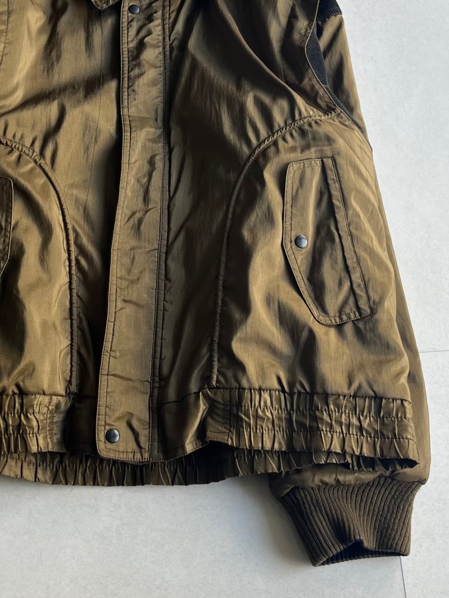 Vintage Reversible Mix Material Multi Jacket Size M