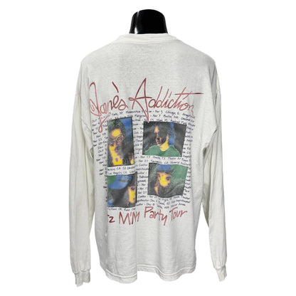JANE'S ADDICTION 90s Vintage Tour Long Sleeve T-Shirt White Size XL