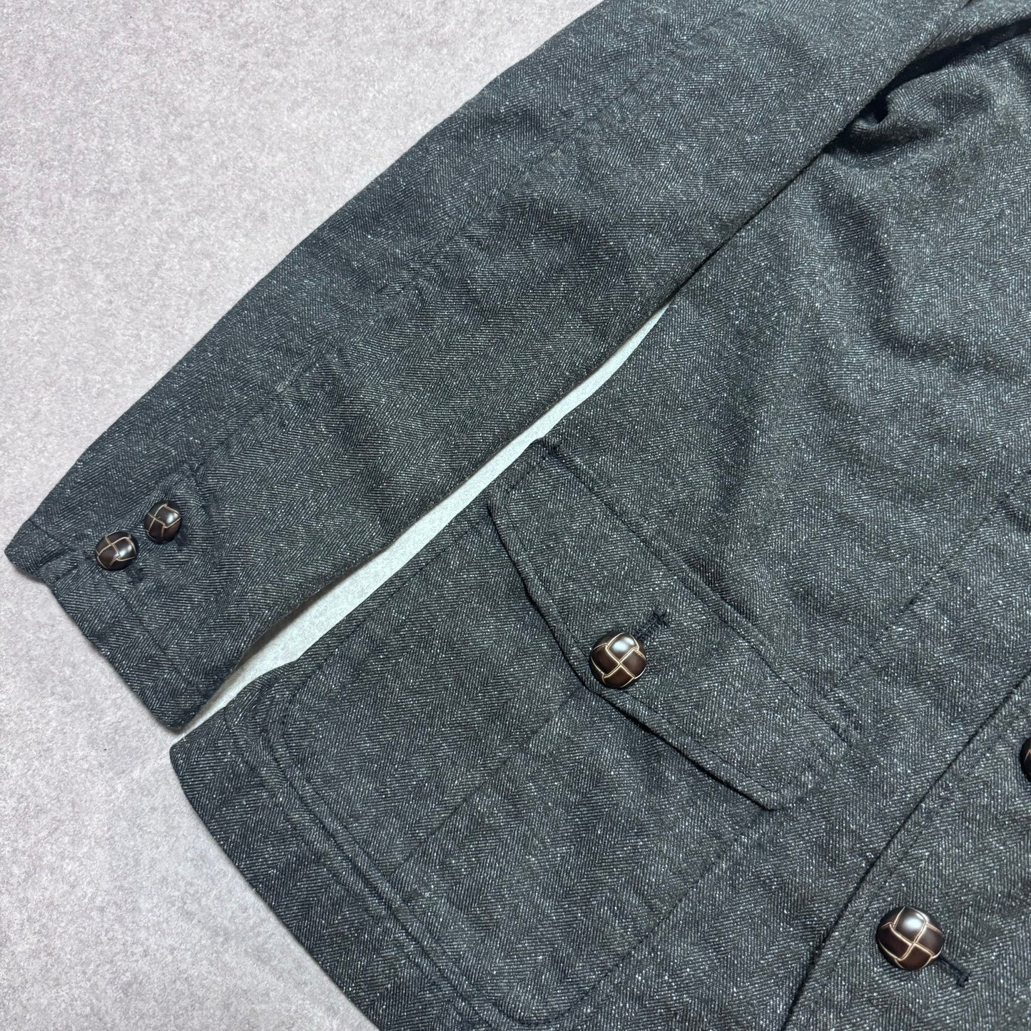 Katharine Hamnett London Gray HAMNETT Sleeve Shirt Size S