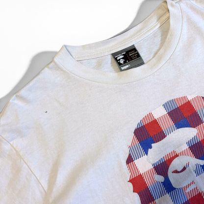 Japanese Brand 00's A BATHING APE Head Logo Tee White Size M