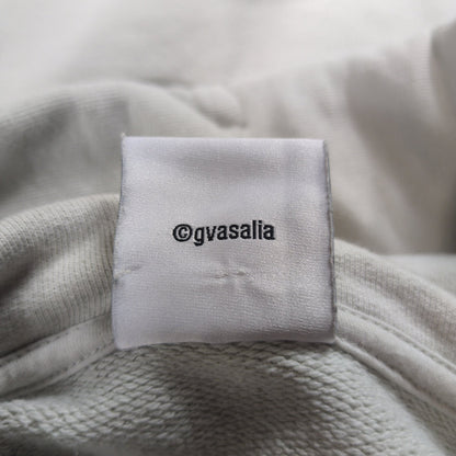 VETEMENTS 23AW Crystals Logo Oversized Hoodie Gray Size S
