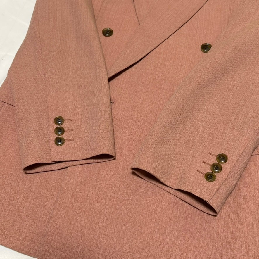 MEN'S BIGI 80s/90s Salmon Pink DB Tailored Jacket