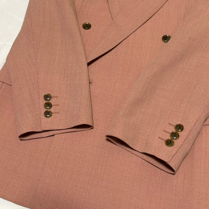 MEN'S BIGI 80s/90s Salmon Pink DB Tailored Jacket