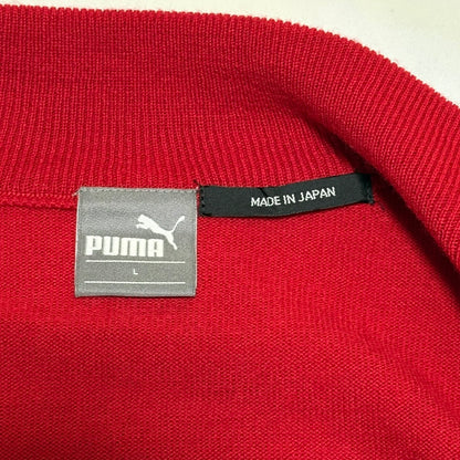 PUMA Red Wool/Nylon Full Zip Knit Jacket