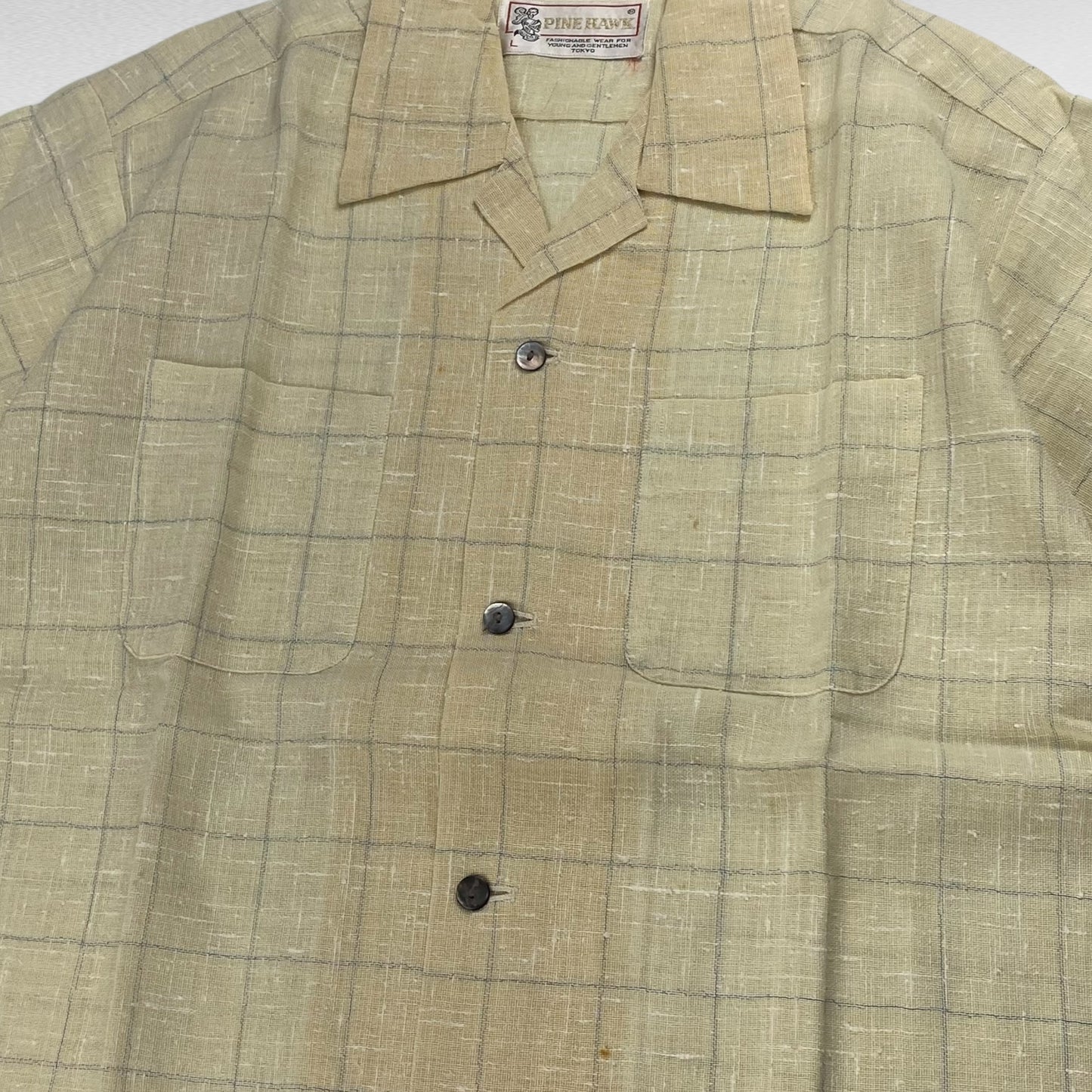 PINE HAWK 90s Open Collar Shirt Size L