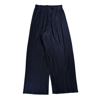 PLEATS PLEASE ISSEY MIYAKE Navy Pleats Straight Pants Size 1
