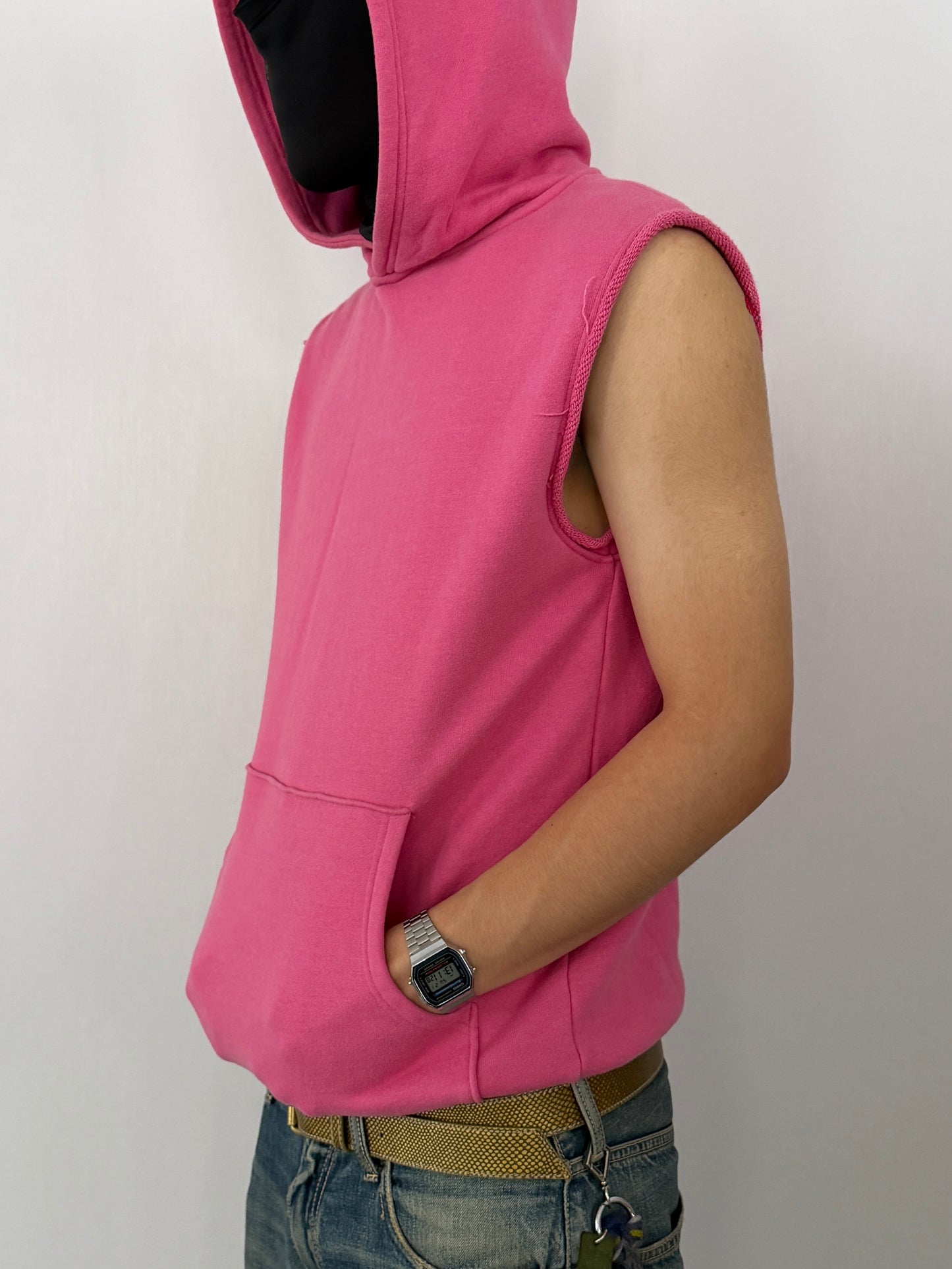 PHENOMENON Pink Cotton Vest Size S