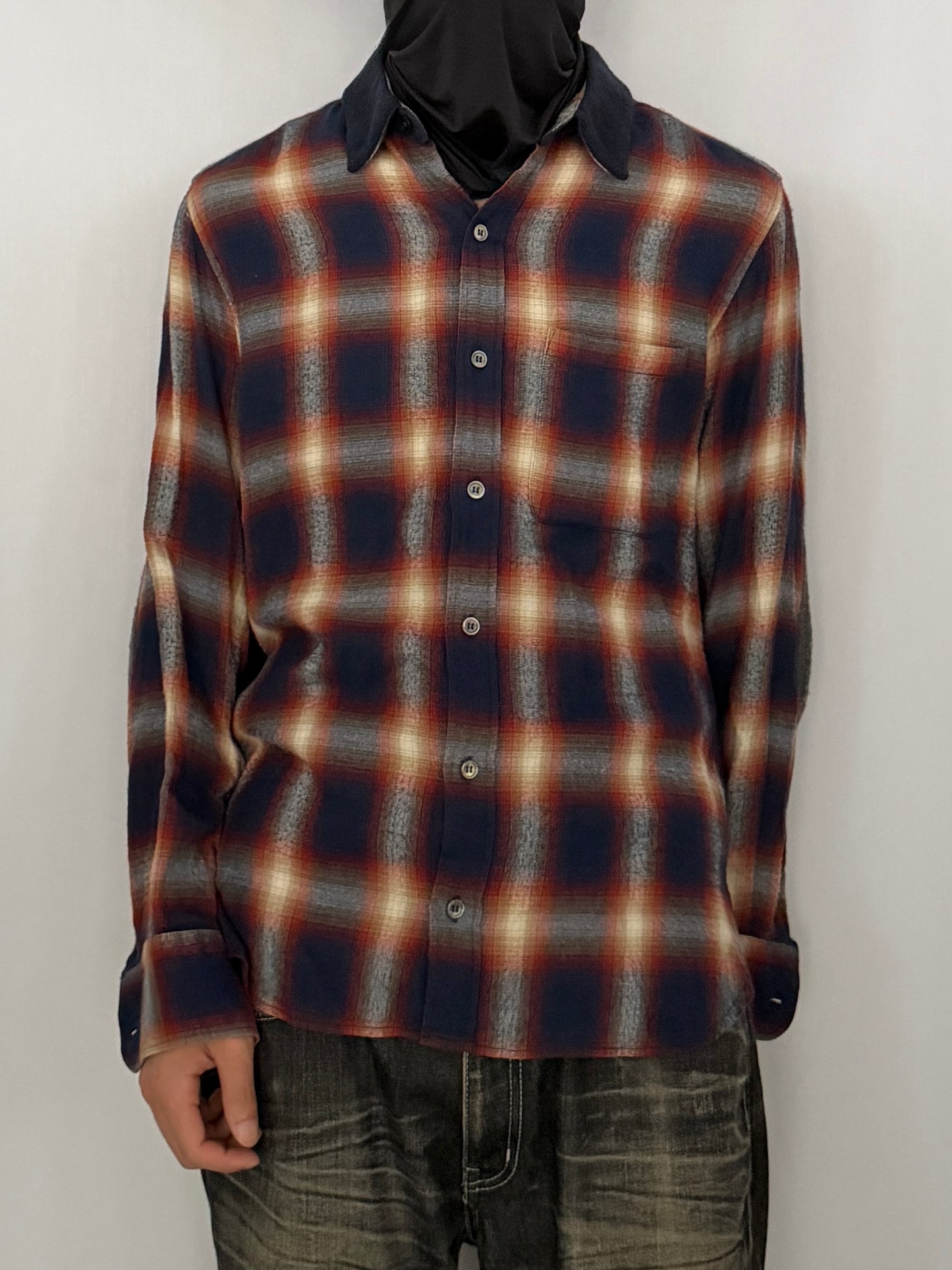 Tsumori Chisato Multi-color Cotton Blend Plaid Shirt Size 1