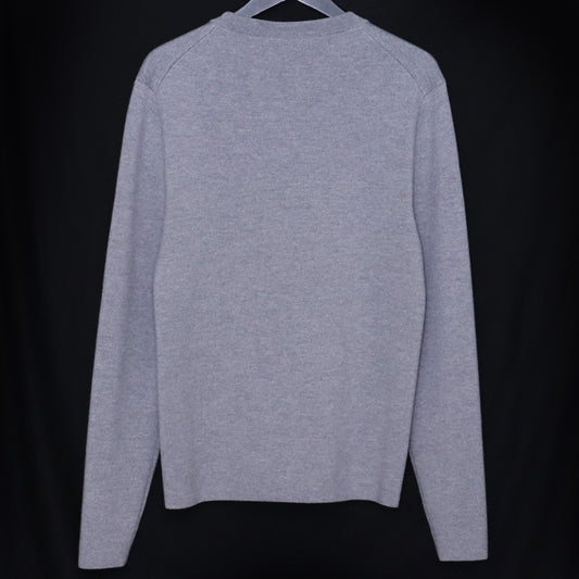 DIOR CD Icon Virgin Wool Pullover Sweater Gray Size M