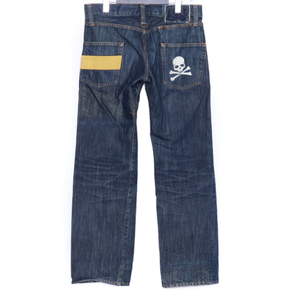 MASTERMIND JAPAN "ovecome" Gold Thread Jeans Blue Size S