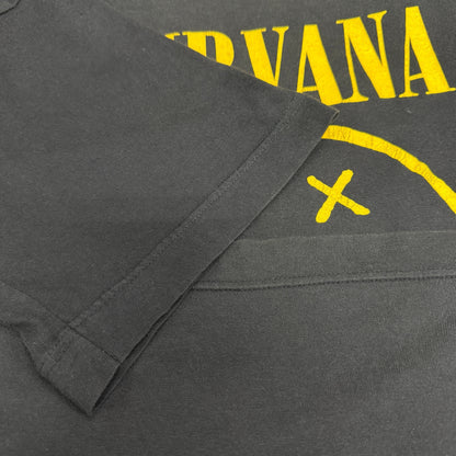 NIRVANA 90s Vintage Smiley Face T-Shirt Size XL