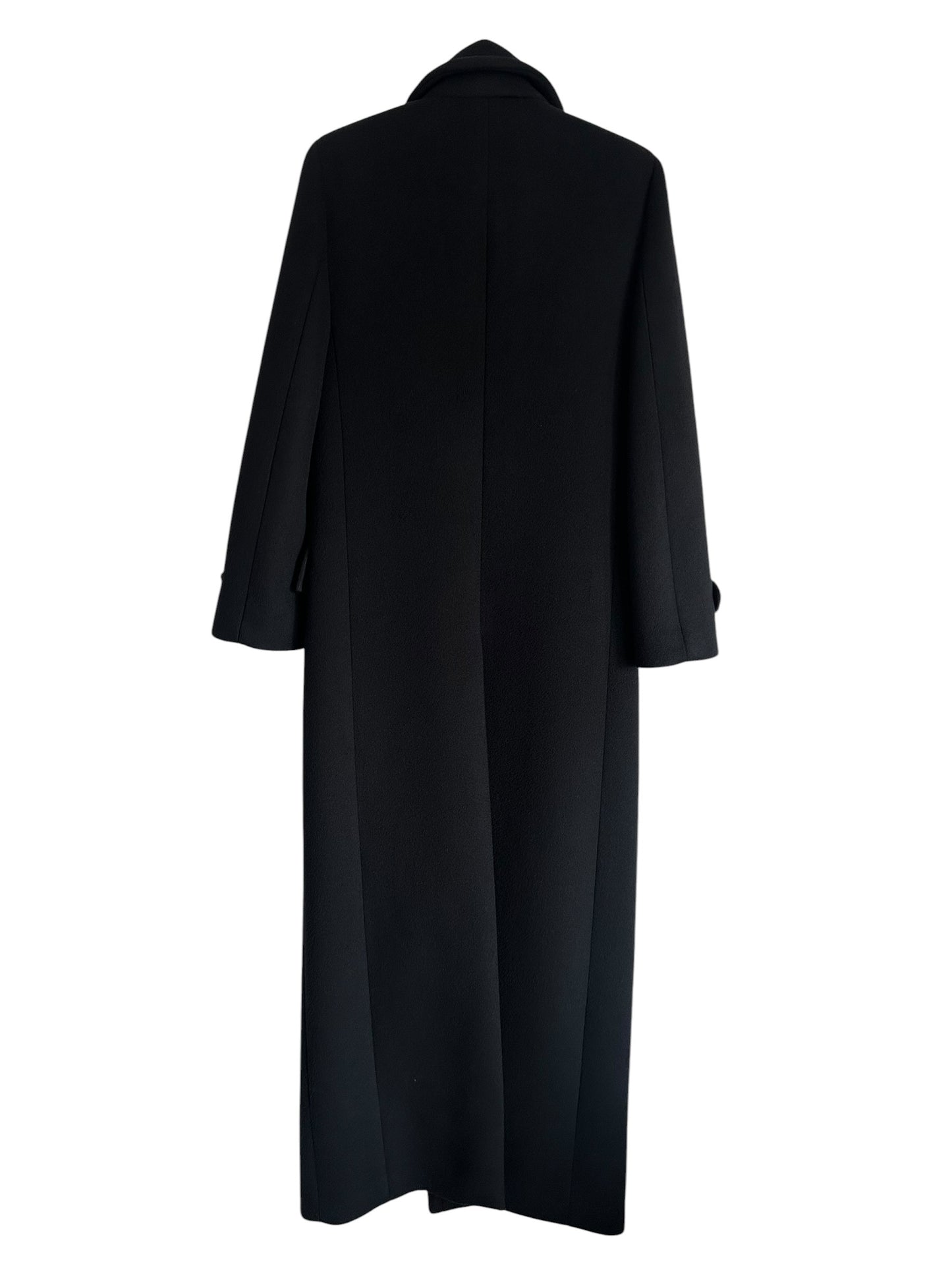 Vintage Saint Laurent AW23 Wool Maxi Coat Black Size S