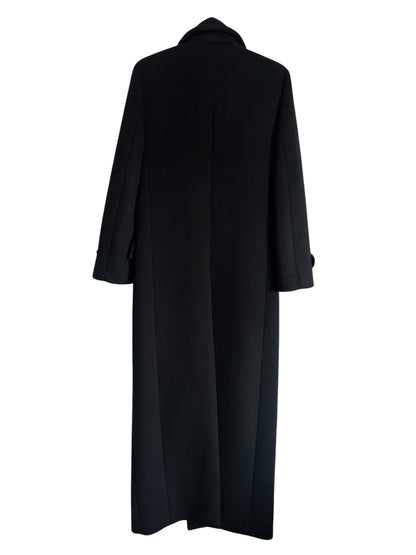 Vintage Saint Laurent AW23 Wool Maxi Coat Black Size S