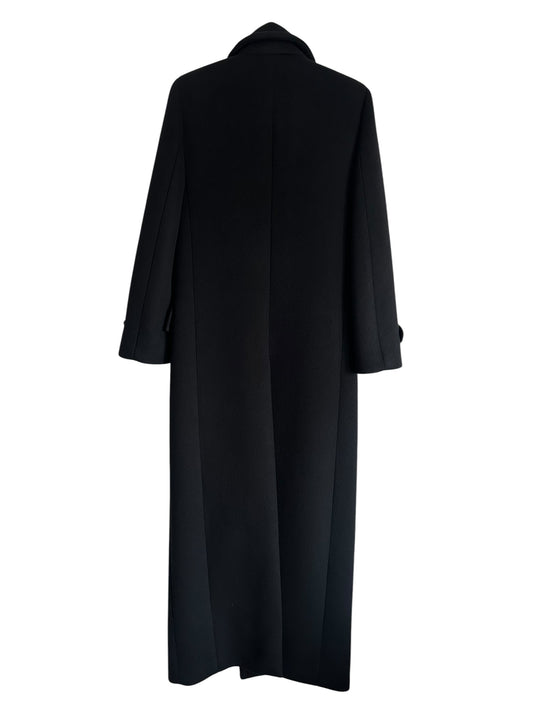 Vintage Saint Laurent AW23 Wool Maxi Coat Black Size S