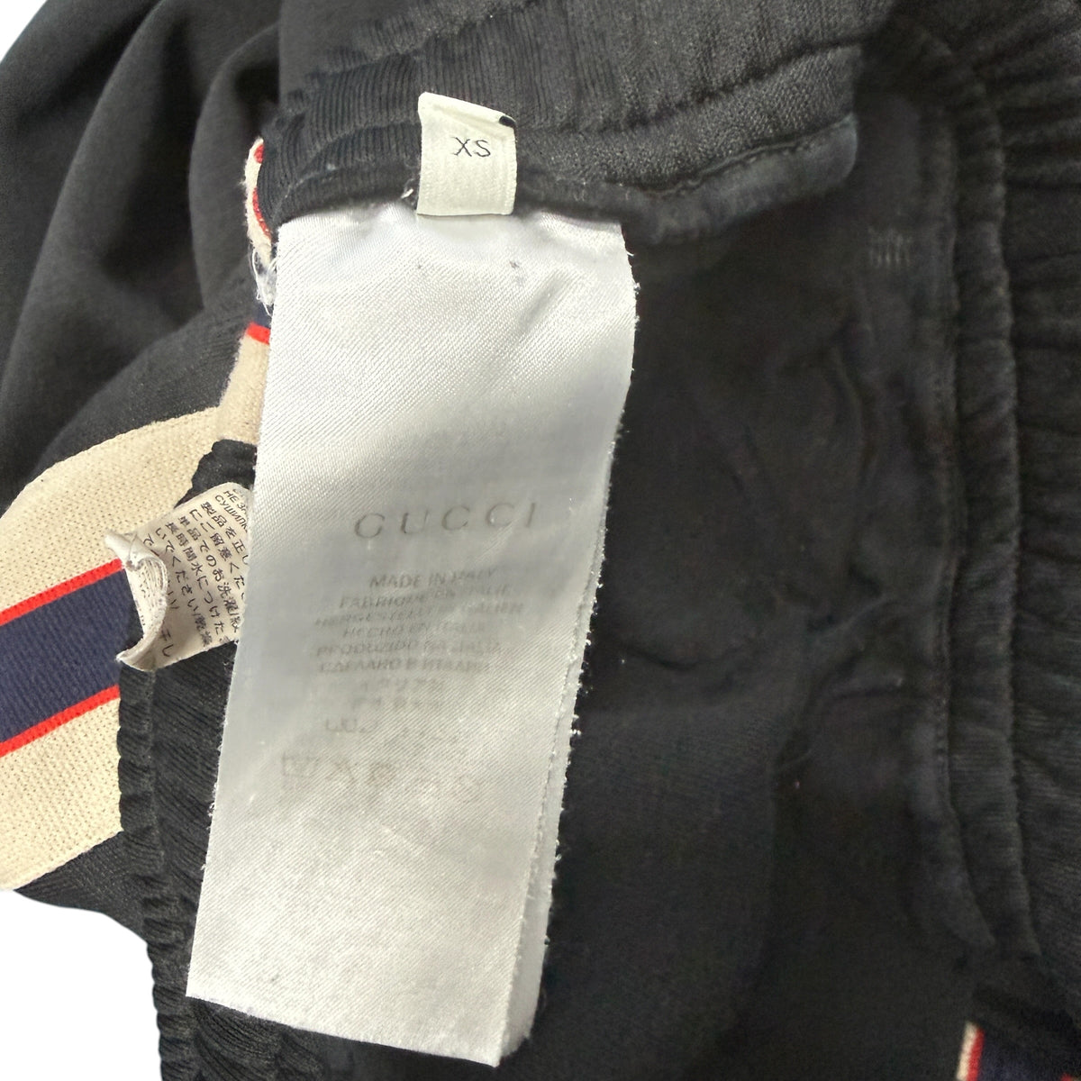 GUCCI Logo Tape Web Stripe Track Pants Sweatpants Size XS