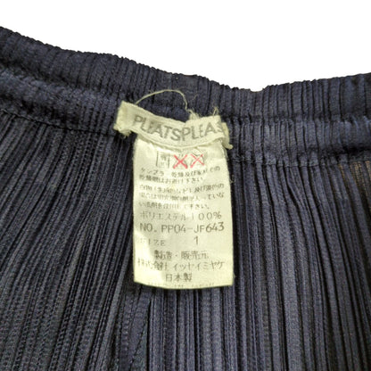 PLEATS PLEASE ISSEY MIYAKE Navy Pleats Straight Pants Size 1