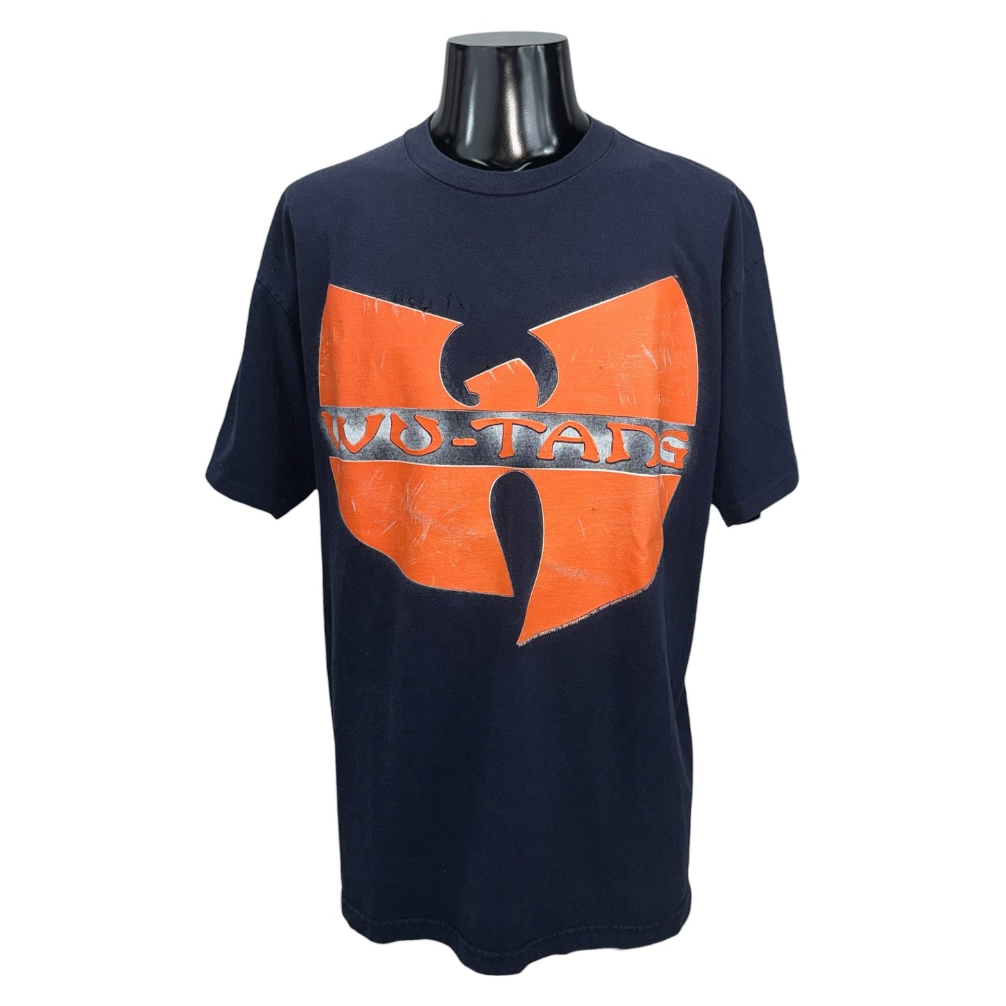 WU-TANG CLAN 90s 1997 Copyright Big Logo Vintage Tee Size L