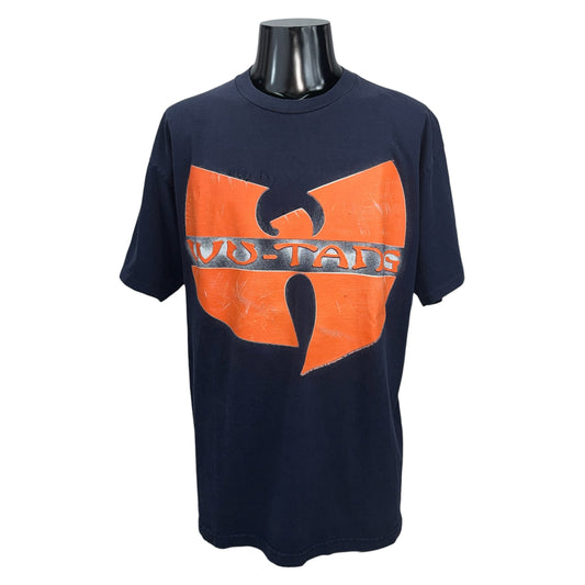 WU-TANG CLAN 90s 1997 Copyright Big Logo Vintage Tee Size L