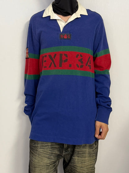 Polo Ralph Lauren Multi-Color Long Sleeve Polo Size L