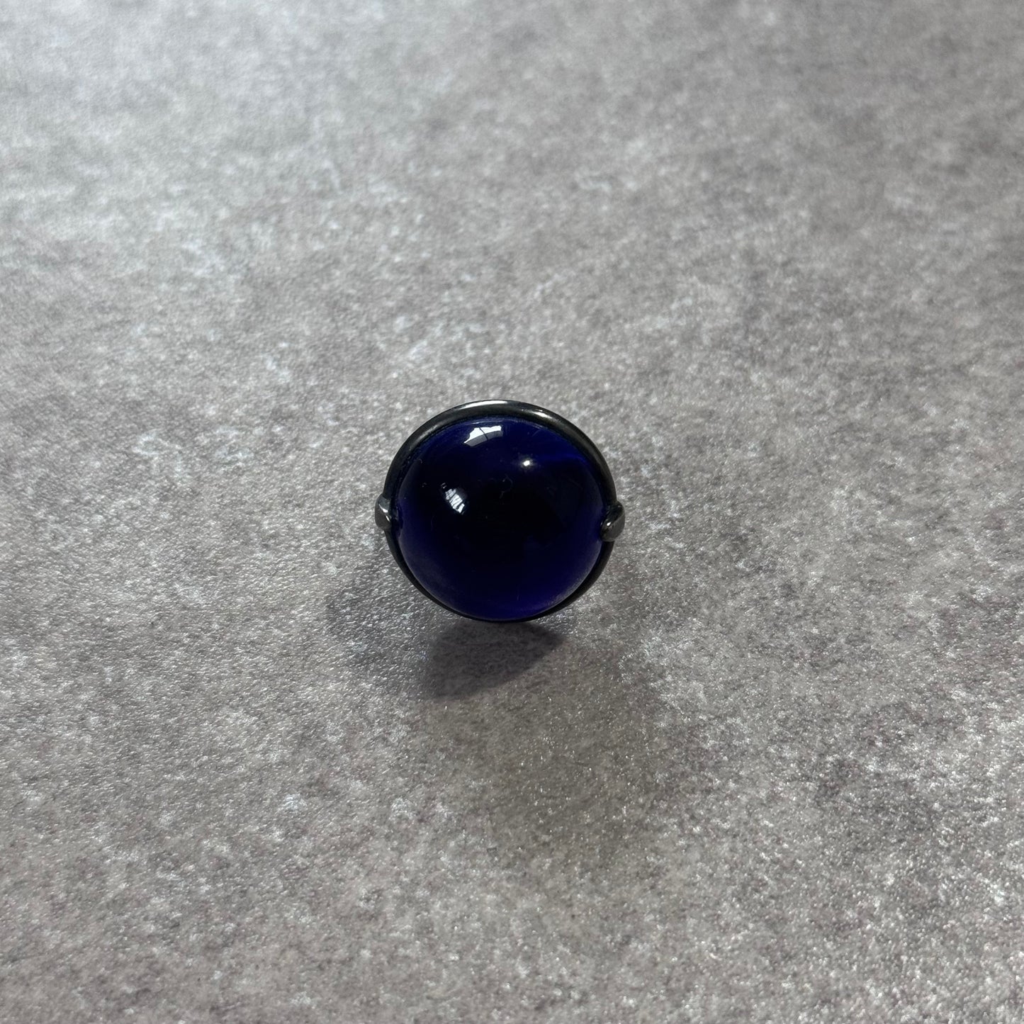 Bottega Veneta Blue Pinky Ring