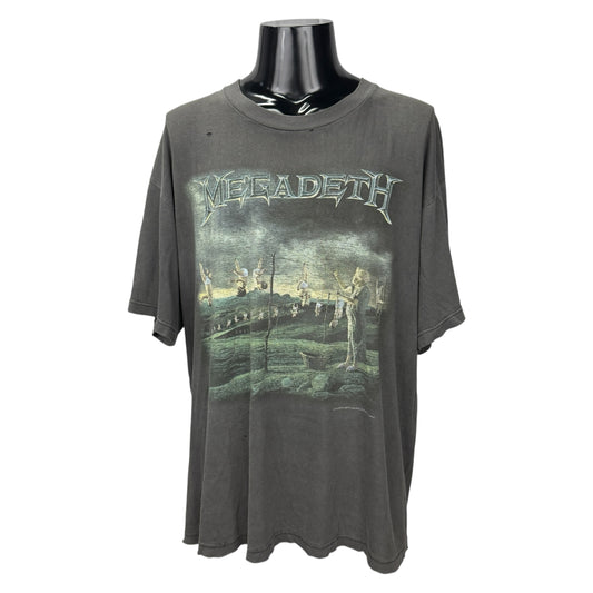 MEGADETH 90s "HUNG OUT TO DRY" Vintage T-Shirt Size XL