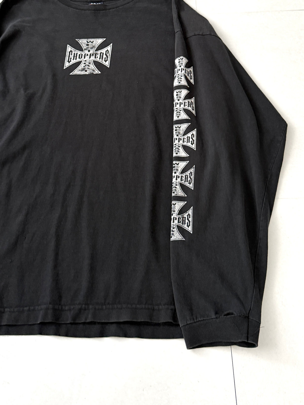 Vintage west coast choppers 90s Faded Cross Design Long Sleeve Tee
