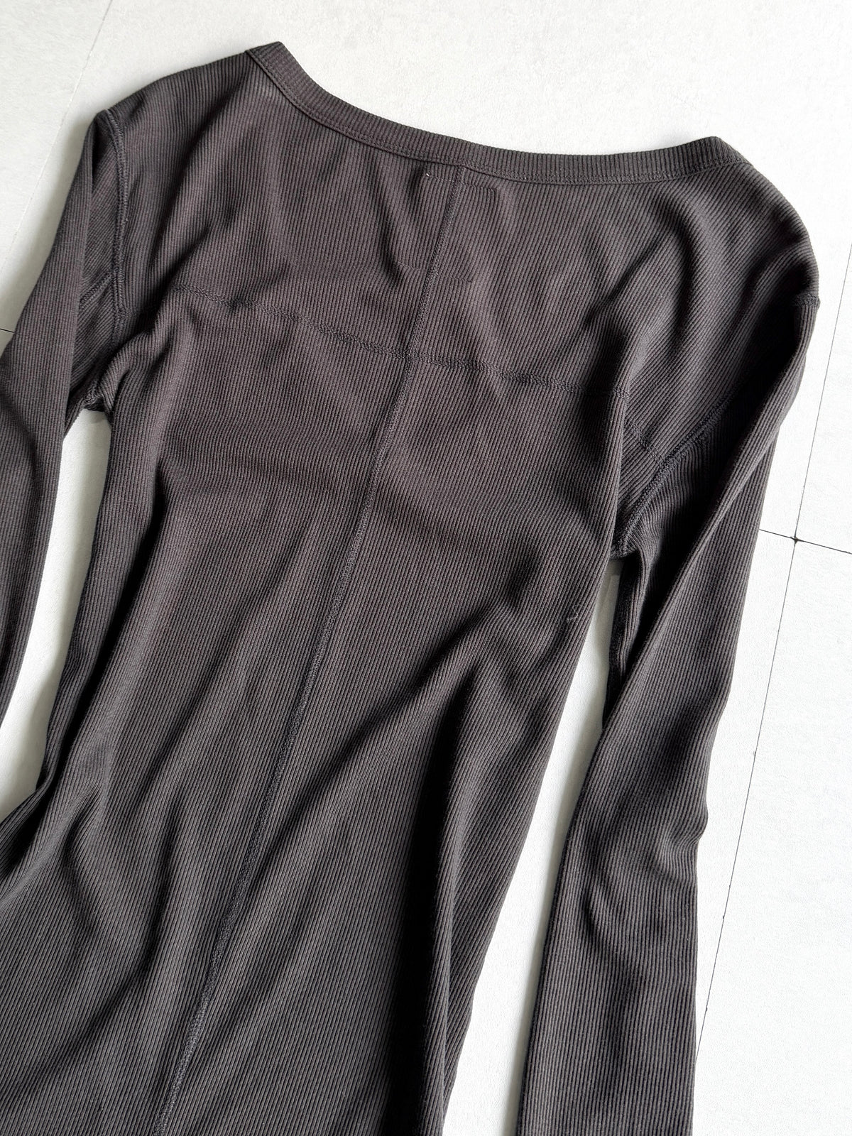 addaptation Ribbed Deep V-Neck Long Sleeve