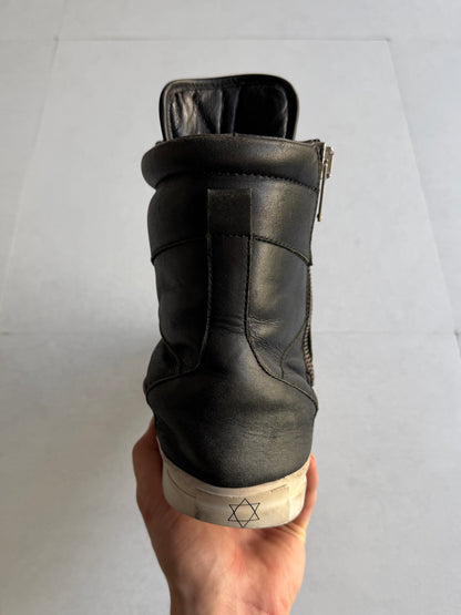 Moonage Devilment Leather High-cut Sneakers
