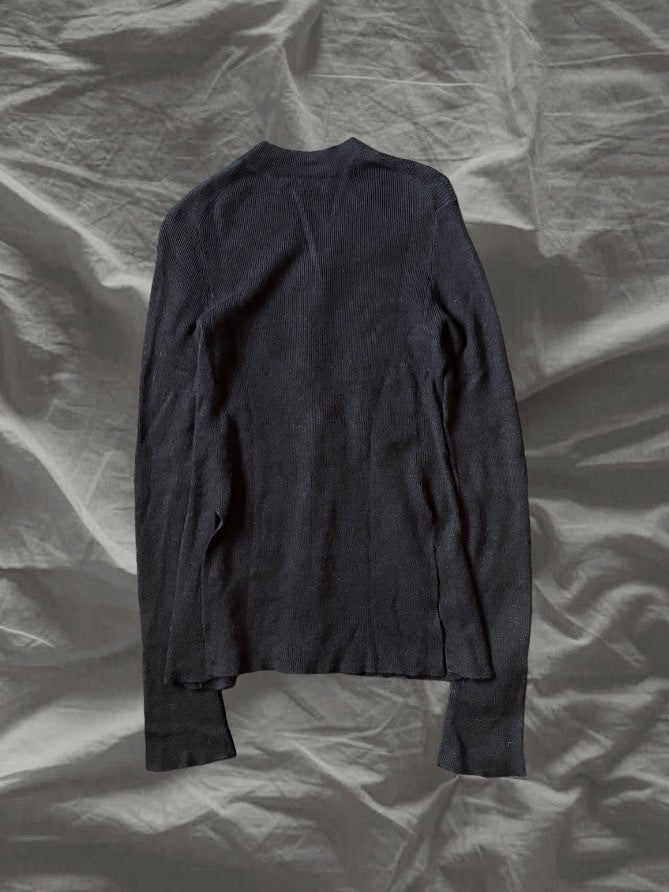 HELMUT LANG AW10 Cashmere Linen Sweater Black Size S
