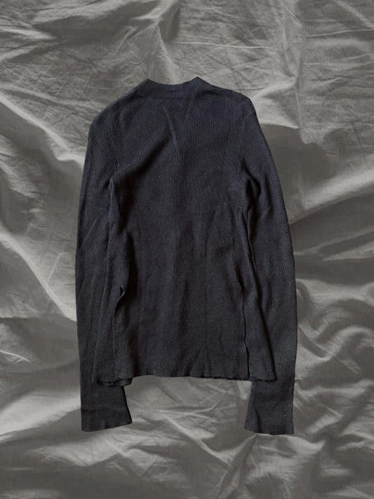 HELMUT LANG AW10 Cashmere Linen Sweater Black Size S