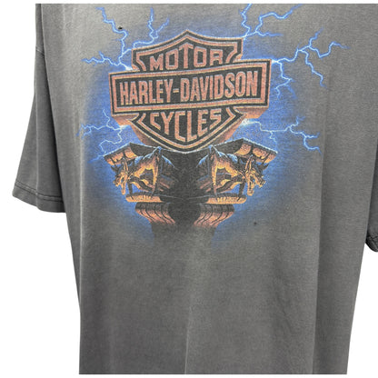 HARLEY-DAVIDSON 90s Gargoyle Lightning T-Shirt Size XL