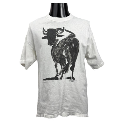 PICASSO 90s The Bull Line Art Vintage T-Shirt Size L
