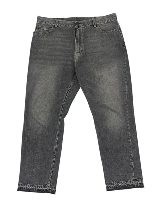 Stella McCartney Gray Wash Denim Pants Raw Hem