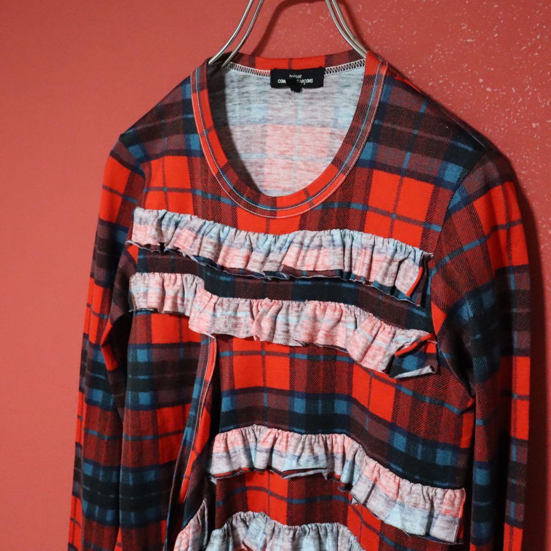 Comme des Garcons 20AW Red Asymmetrical Ruffle Long Size S