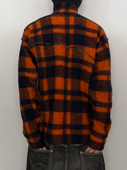 Zadig & Voltaire Multi Check Zip Wool Jacket Size XS