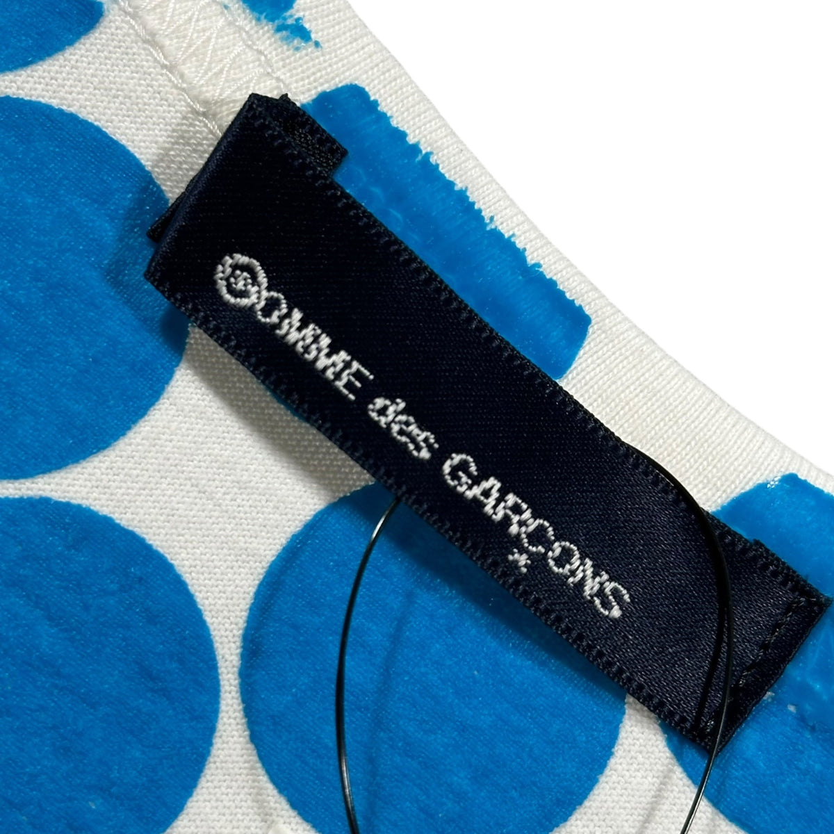 COMME des GARCONS 99AW Polka Dot White Blue T-Shirt
