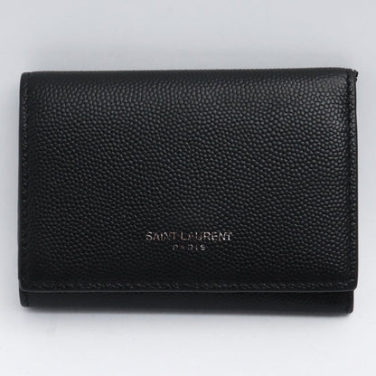 SAINT LAURENT PARIS 6-Ring Leather Key Case Black Size F