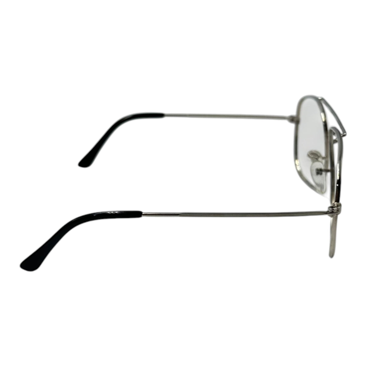 frame france 1970's Double Bridge Aviator Sunglasses Silver