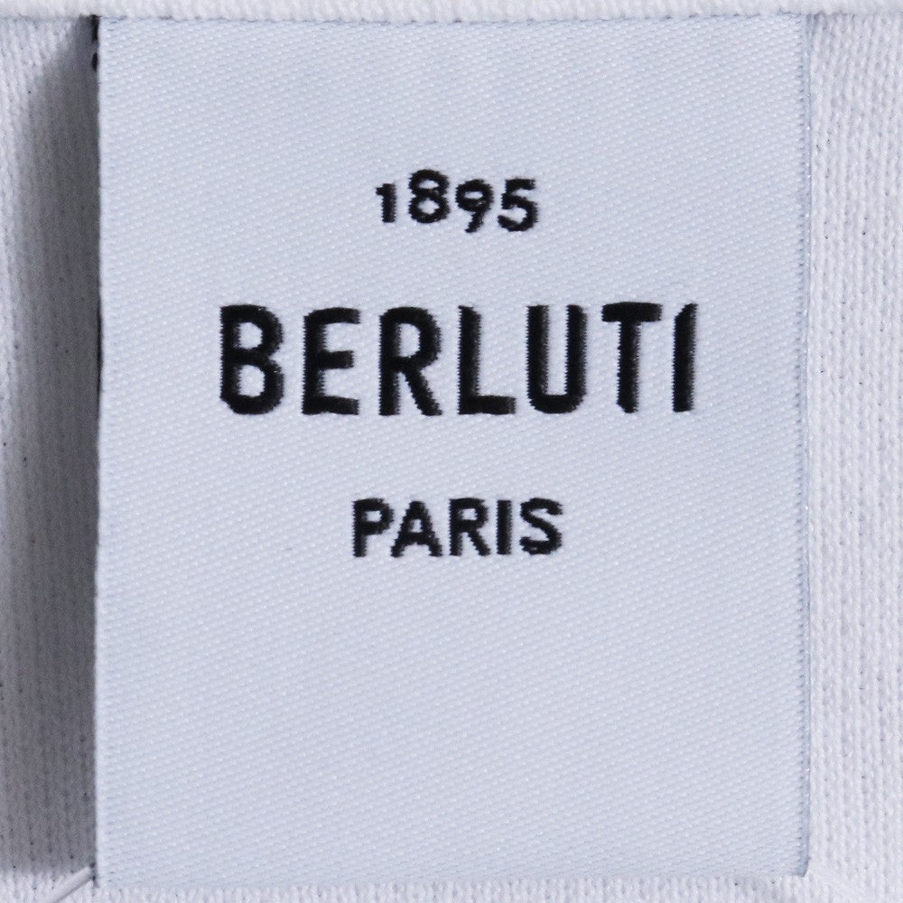 BERLUTI 25SS Scritto Embroidery T-Shirt White Size XS