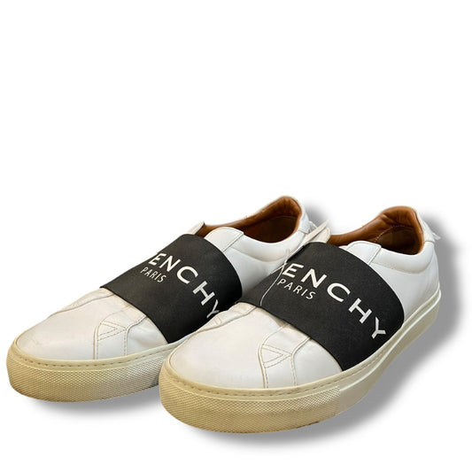 GIVENCHY Logo Band Slip-On Sneakers White Size EU 42