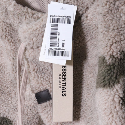 ESSENTIALS Relaxed Polar Fleece Camo Pants Gray Size S