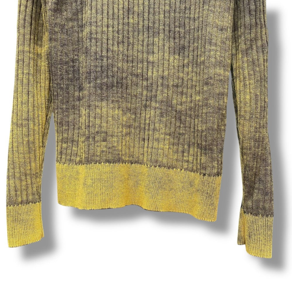 DIESEL K-ANDELERO Crew Neck Knit Sweater Yellow Size XL