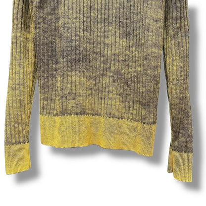 DIESEL K-ANDELERO Crew Neck Knit Sweater Yellow Size XL